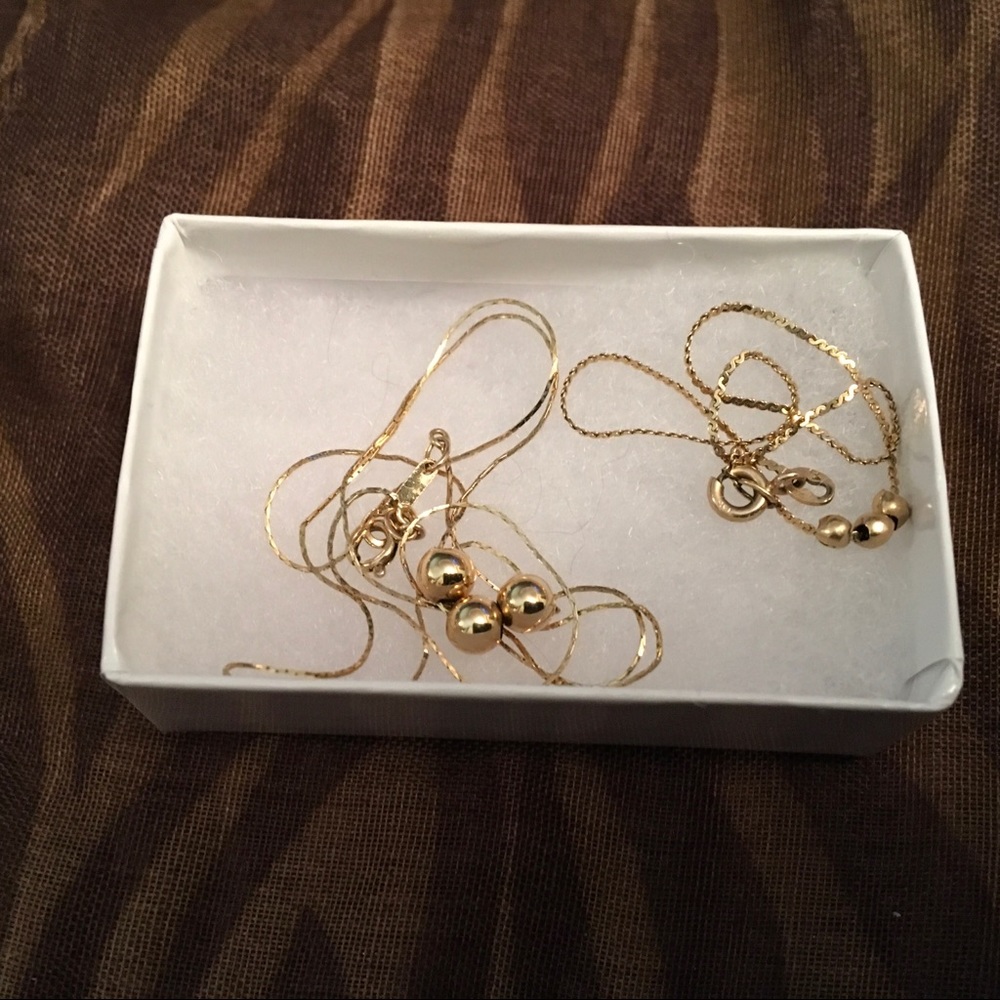 14k necklace and bracelet